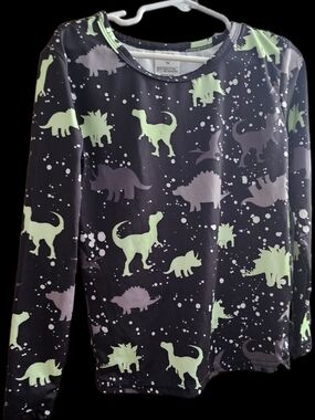 Kid's Dinosaur Long Sleeve Compression Top